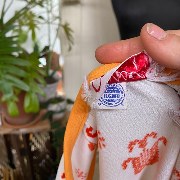 Vintage 70s Maxi Dress Folk Print - Picture 8 of 8